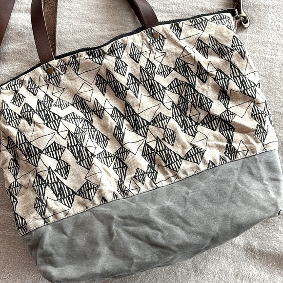 Bookhou Waxed Canvas and Leather Bag - Picture 2 of 11